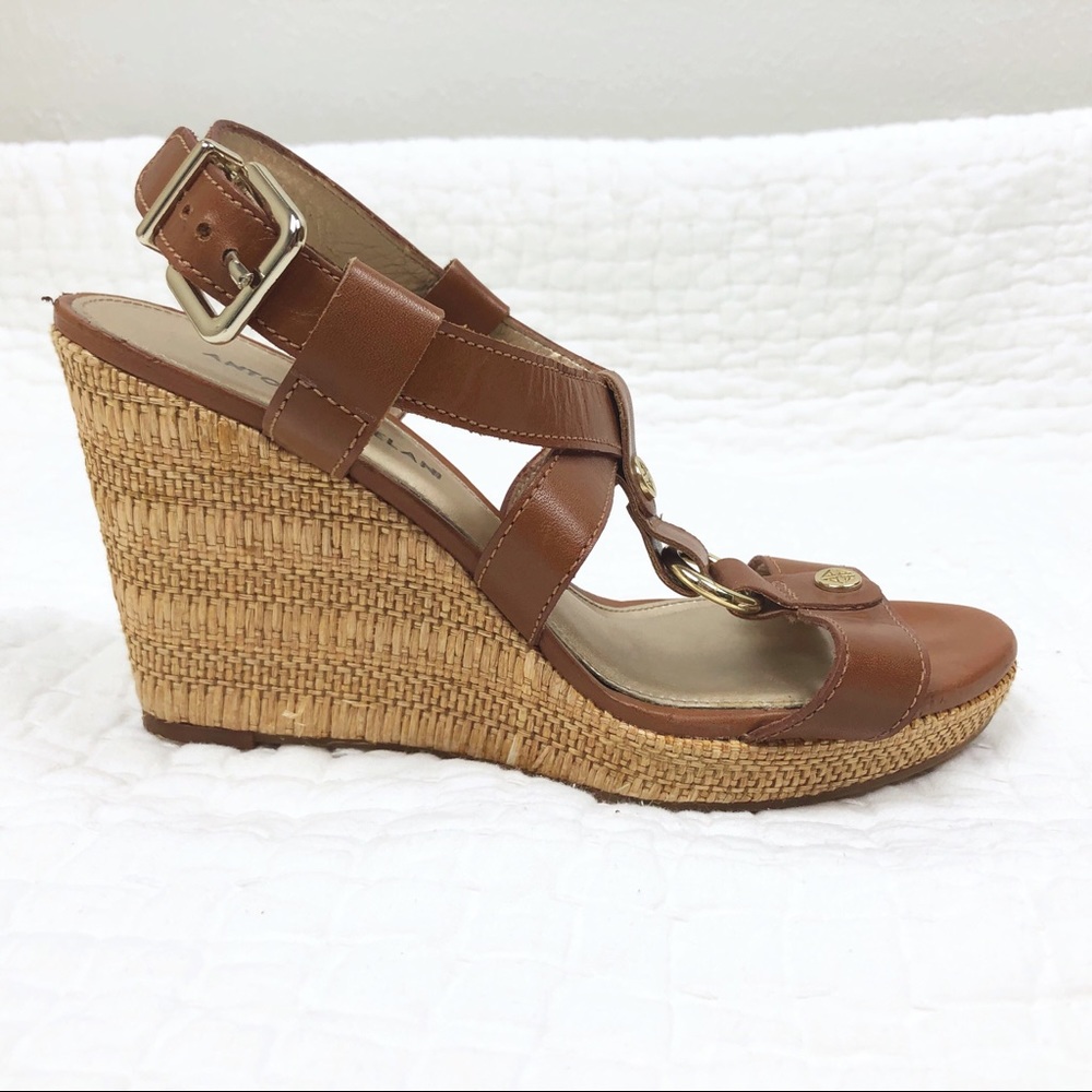 Antonio Melani Brown Wedge Sandals